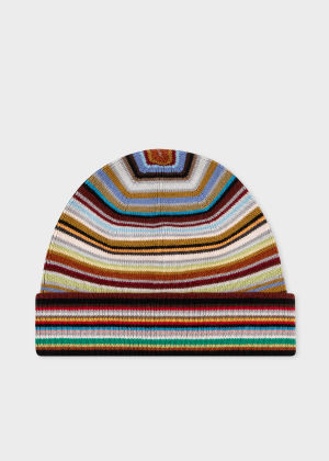 Merino Wool 'Signature Stripe' Beanie Hat