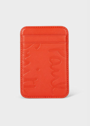 Paul Smith + Native Union Coral Leather Magsafe Magnetic iPhone Wallet by Paul Smith