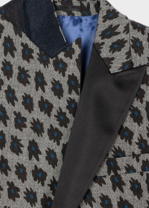 Product view - Tailored-Fit Grey 'Big Flower' Print Evening Blazer Paul Smith