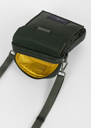 Product view - Dark Green Nylon Ripstop Phone Bag Paul Smith