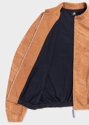 Product view - Men's Clay Cotton-Silk Red Ear Bomber Jacket Paul Smith