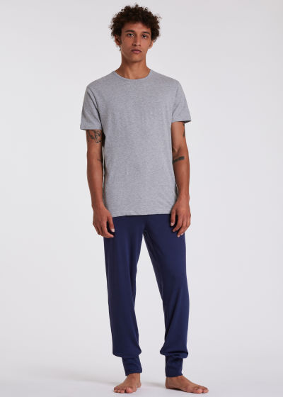 Model View - Men's Multi-Colour Cotton T-Shirts Five Pack Paul Smith