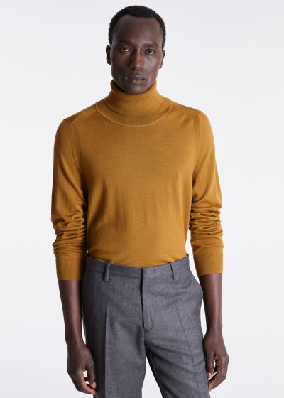 Mens Clothing Sweaters and knitwear Turtlenecks Paul Smith Cashmere Artist Stripe Roll-neck Jumper in Brown for Men 