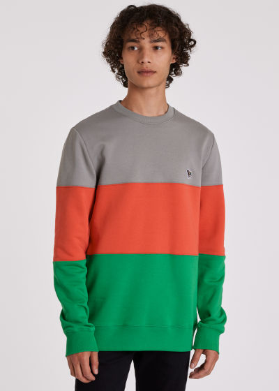 Model View - Colourblock 'Zebra' Sweatshirt Paul Smith