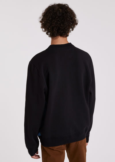 Model View - Men's Black 'Broad Stripe Zebra' Sweatshirt Paul Smith