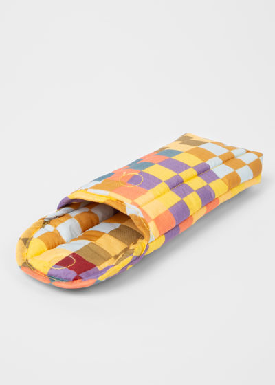 BAGGU Check Multi Puffy Glasses Case