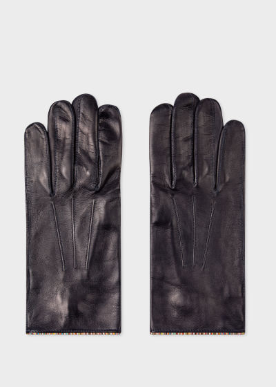폴 스미스 Paul Smith Gloves With Signature Stripe Piping