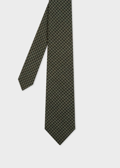 Front View - Black Check Tie Paul Smith