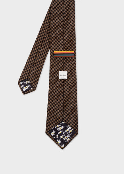 Back view - Men's Brown Check Tie Paul Smith