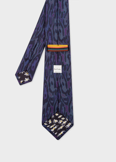 Product View - Men's Purple Silk 'Animal' Print Tie Paul Smith