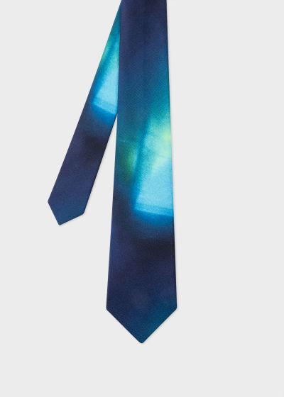Product View - Men's Blue Silk 'Torch Light' Tie Paul Smith
