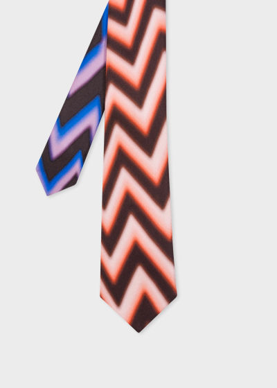 Product View - Men's Multi-Color Silk 'Zig-Zag' Tie Paul Smith