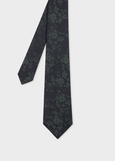 폴스미스 Paulsmith Dark Navy Floral Silk Tie