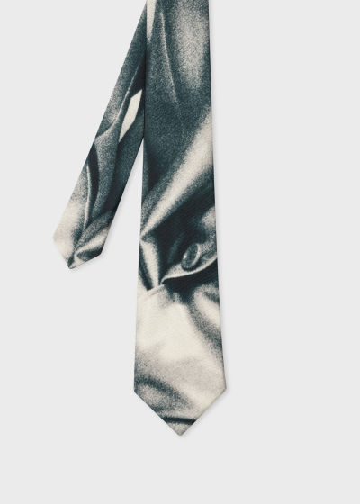 폴스미스 Paulsmith Monochrome Trompe loeil Silk Tie