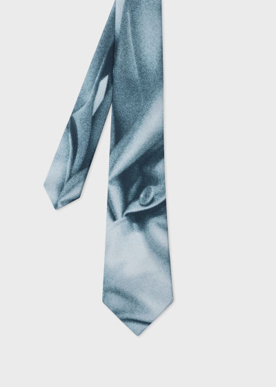폴스미스 Paulsmith Blue Trompe loeil Silk Tie