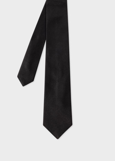 Product View - Men's Black Silk Tie Paul Smith