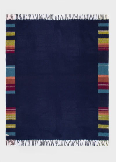 Reverse full view - Faded Edge Lambswool Blanket Paul Smith