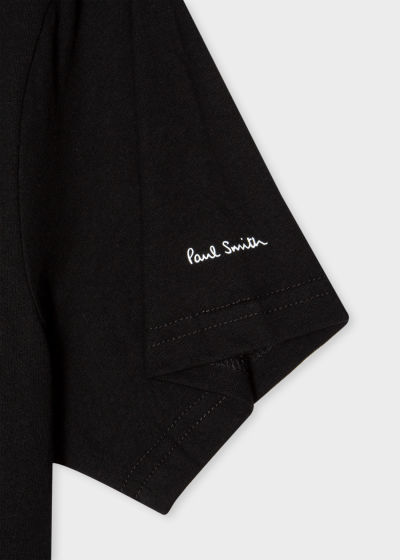 Detail view - Black Cotton T-Shirts Three Pack Paul Smith