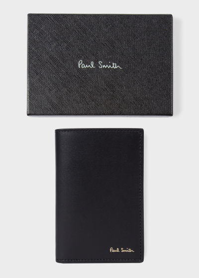 폴스미스 Paulsmith Black Signature Stripe Interior Leather Credit Card Wallet