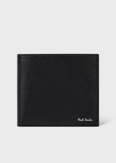 폴스미스 Paulsmith Black Grain Leather Bilfold Wallet