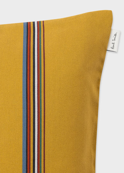 Detail view - Mustard 'Signature Stripe' Cushion Paul Smith