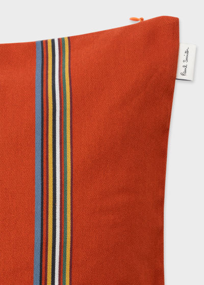 Detail view - Burnt Orange 'Signature Stripe' Cushion Paul Smith