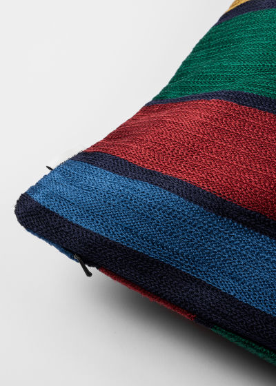 Detail view - Embroidered 'Signature Stripe' Cushion Paul Smith
