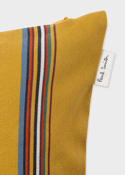 Detail view - Mustard 'Signature Stripe' Bolster Cushion Paul Smith