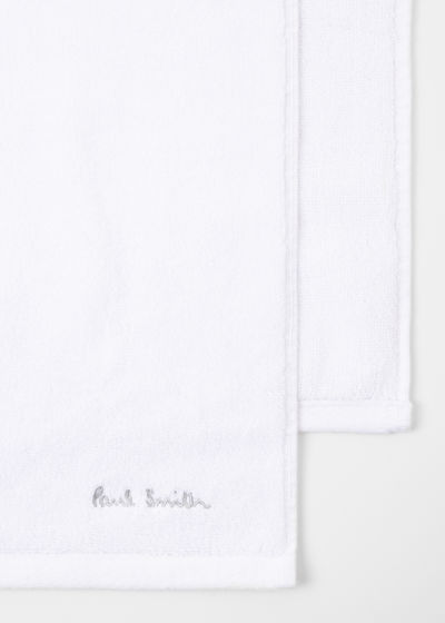 Product View - White 'Signature Stripe' Bath Towel Paul Smith