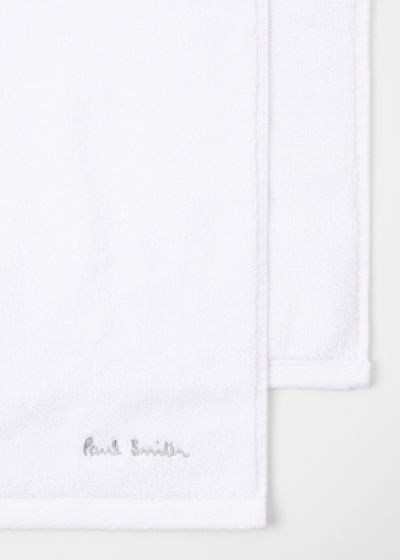 Product View - White 'Signature Stripe' Bath Sheet Paul Smith
