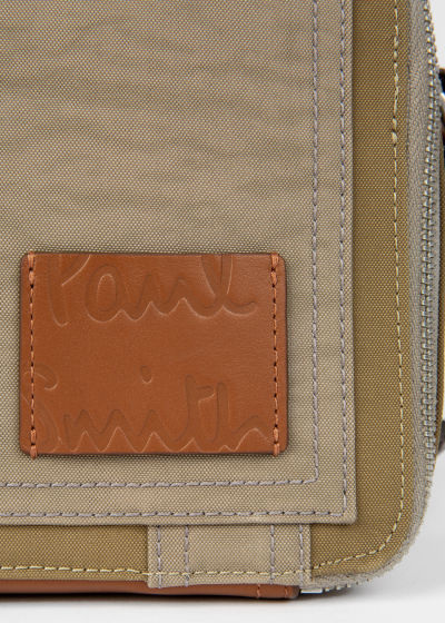 Detail View - Khaki Stripe Camera Bag Paul Smith