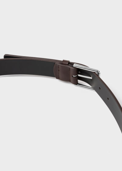 Product View - Men's Brown Leather 'Laser' Belt Paul Smith