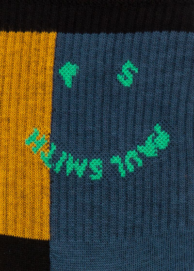 Detail View - Block Colour 'Happy' Socks Paul Smith