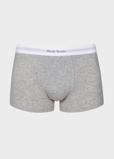 Front view - Men's Grey Marl Low-Rise Boxer Briefs Three Pack Paul Smith