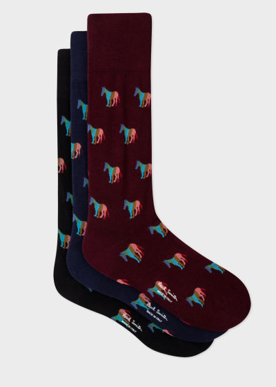 All socks view - 'Broad Stripe Zebra' Socks Three Pack