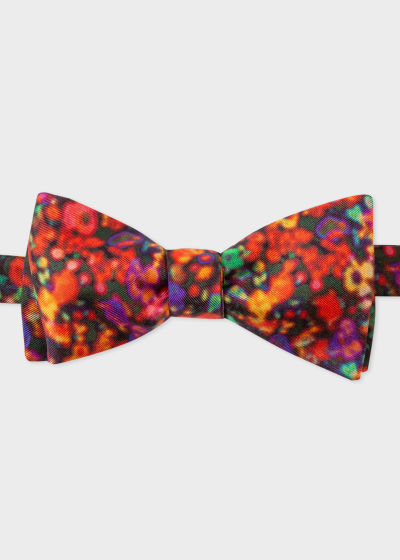 Front view - Men's 'Twilight Floral' Silk Bow Tie Paul Smith