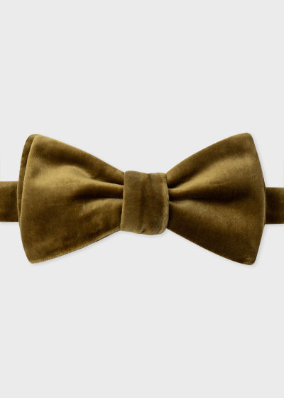 폴스미스 Paulsmith Mustard Velvet Self-Tie Bow Tie