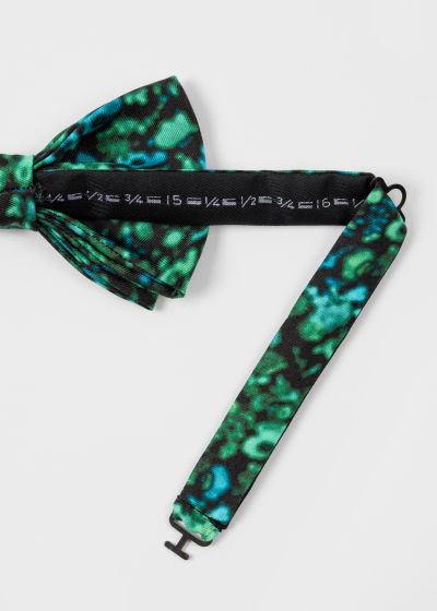 Detail view - Men's Green 'Twilight Floral' Pre-Tied Silk Bow Tie Paul Smith