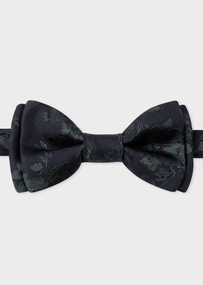 폴스미스 Paulsmith Black Silk Floral Bow Tie