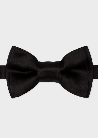 Product View - Men's Black Pre-Tied Silk Bow Tie Paul Smith