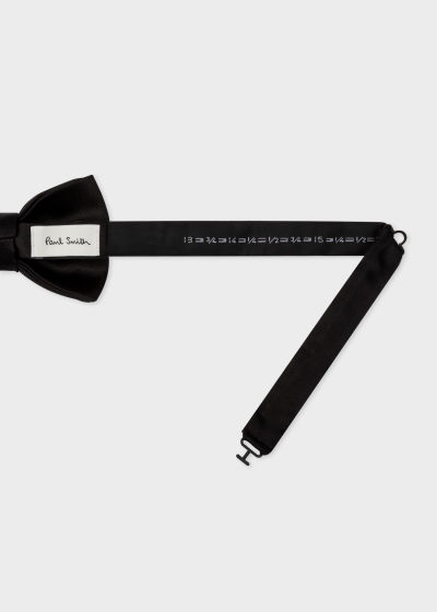 Product View - Men's Black Pre-Tied Silk Bow Tie Paul Smith