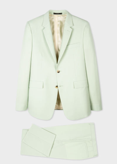 Front view - The Kensington - Slim-Fit Mint Green Wool-Mohair Suit Paul Smith