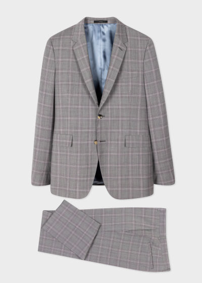 paulsmith.com | Slim-Fit Grey Complex Plaid Wool Suit