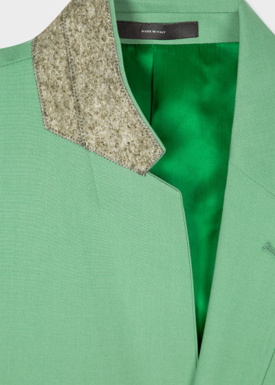 Detail view - The Kensington - Slim-Fit Green Stretch-Wool Blazer Paul Smith
