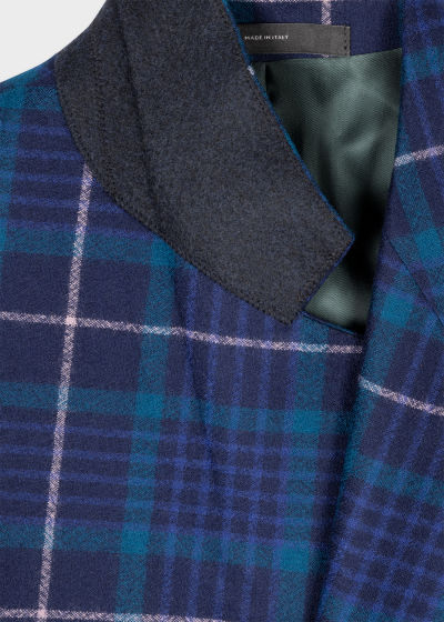 Detail view - Men's Blue Tartan Wool Blazer Paul Smith