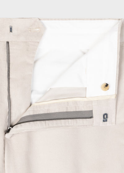 Detail view - Men's Tapered-Fit Stone Corduroy Pants Paul Smith