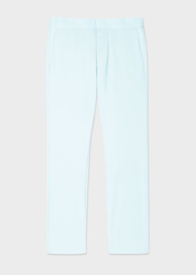 Front view - Men's Sky Blue Stretch-Wool Hybrid Trousers Paul Smith