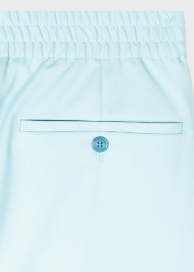 Detail view - Men's Sky Blue Stretch-Wool Hybrid Trousers Paul Smith