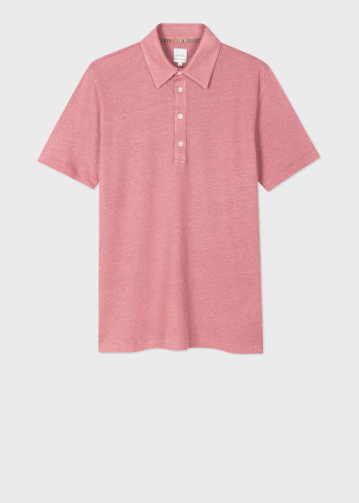 폴스미스 Paulsmith Pink Linen-Piquu00e9 Polo Shirt
