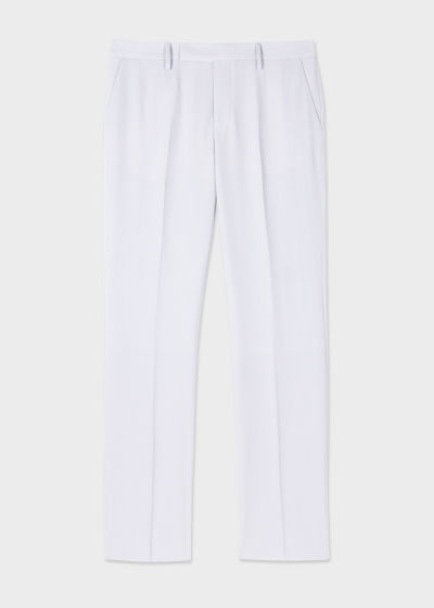 Product View - Men's Pale Blue Wool Twill Trousers Paul Smith